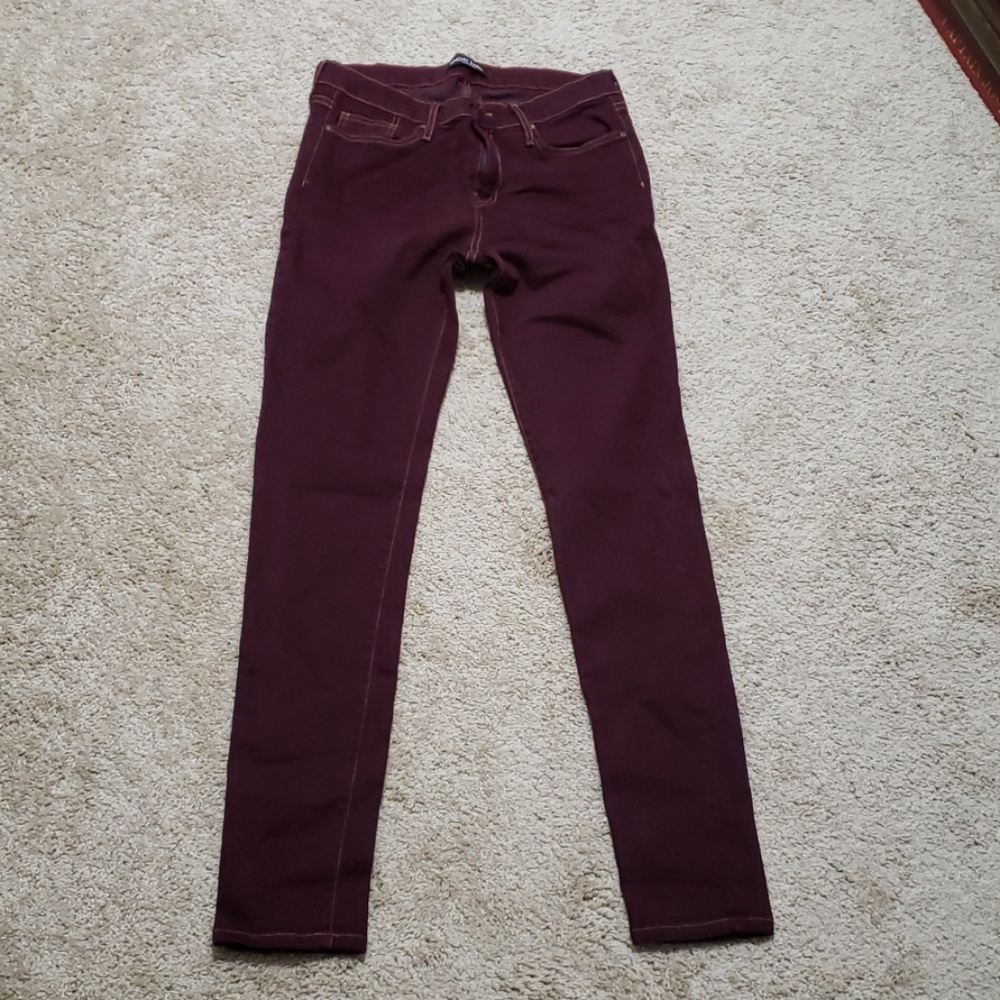 Burgundy Angry Rabbit Skinny Jeans SZ 30